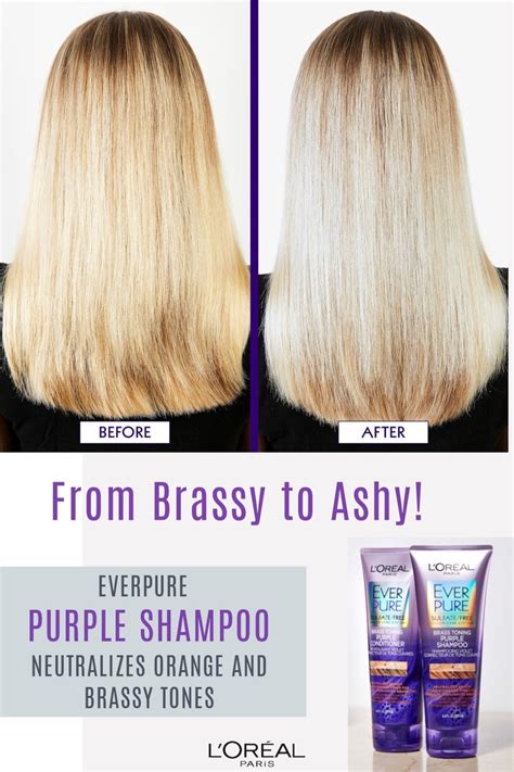 Brass Toning Purple Shampoo For Blonde Bleached Silver Or Brown Highlighted Hair Purple