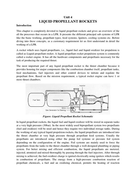 Unit 4-Liquid Propellant Rockets | PDF