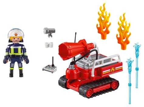 Playmobil City Action Pas Cher Pompier Avec Robot D Intervention