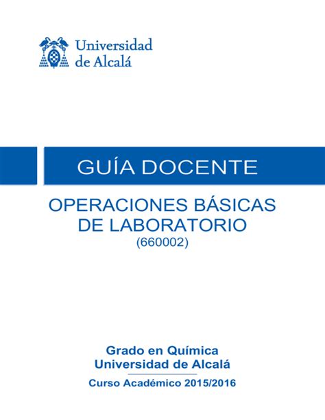 Operaciones B Sicas De Laboratorio