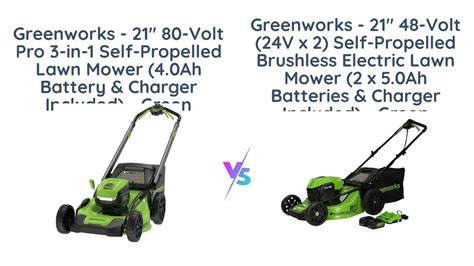 Greenworks Pro V Vs V Lawn Mower Comparison Youtube