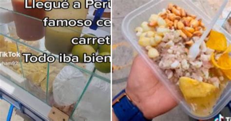 Tiktok Viral Peruano Come Ceviche De Pota En Carretilla Pero