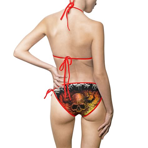 Womens Bikini Swimsuit Aop Karmas Morbid Kreations