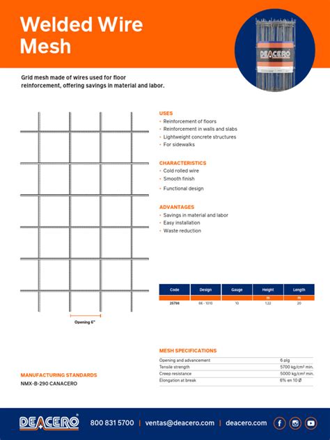 welded-wire-mesh-deacero-spec-sheet (1) | PDF