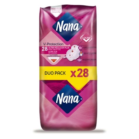 Serviette Protection Hygiénique Ultra Régulier Avec Ailettes Nana Le