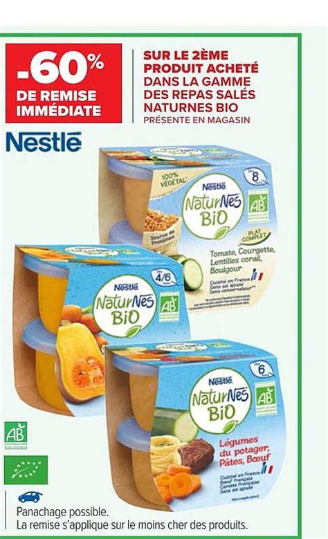 Promo La Gamme Des Repas Sal S Naturnes Bio Nestl Chez Carrefour