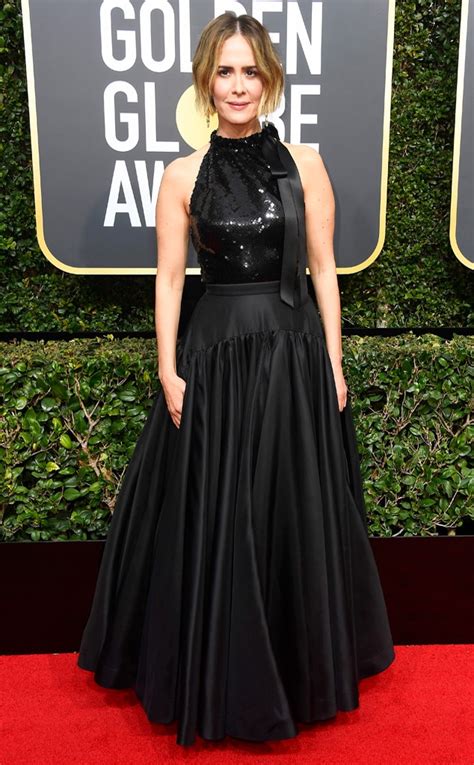 Sarah Paulson From 2018 Golden Globes Red Carpet Fashion E News