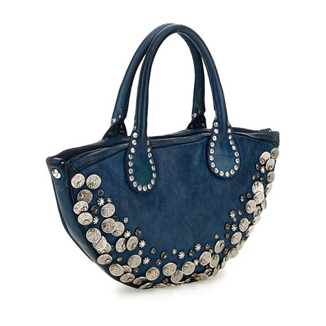 Borsa Shopping Bella Di Notte Blu Campomaggi