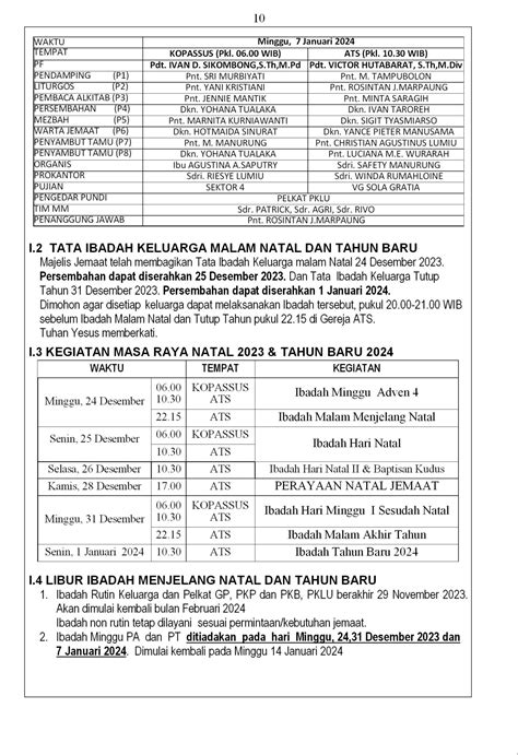 Tata Ibadah Warta Jemaat Minggu Desember Gpib Sola Gratia