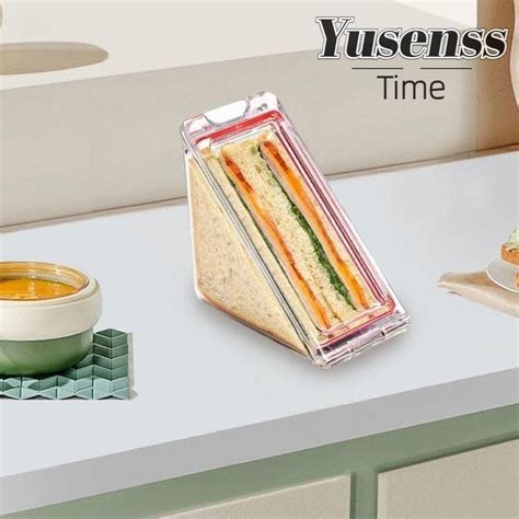 Yusenss Triangle Sandwich Container Reusable Baking Pastry Tools Lunch