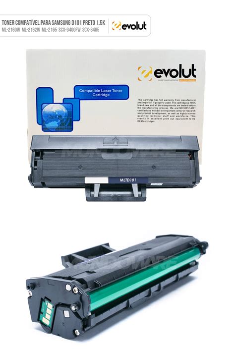 Toner Compatível para Samsung D101 D101S Evolut Preto 1 500 Mundoware