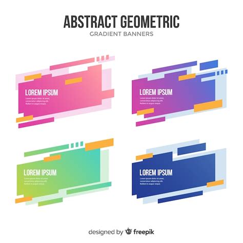 Banner Geom Tricos Coloridos Vector Gratis