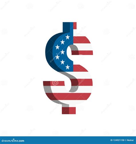 US Dollar Currency Symbol with Flag - Vector Stock Vector ...