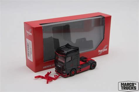 Herpa Man Etgx Zugmaschine Schwarz Rot Nr Hn Ebay