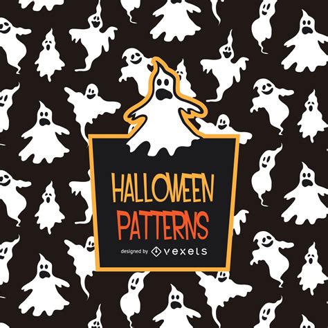 Spooky Halloween Ghost Pattern Vector Download