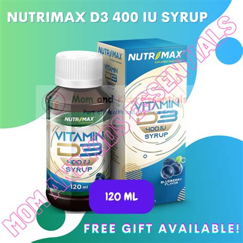 Jual NUTRIMAX D3 400 IU SYRUP 120 ML VITAMIN D3 400 IU SYRUP Shopee