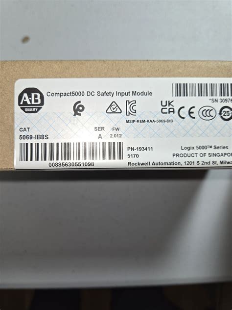 Sealed Allen Bradley Ib S A Compact V Dc Safety Input