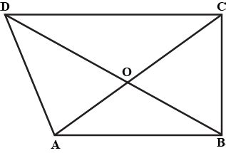 In The Adjoining Figure Abcd Is A Rectangle And Diagonals