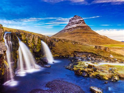 Kirkjufellsfoss Waterfall Iceland Jigsaw Puzzle In Waterfalls Puzzles