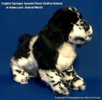 Black White English Springer Spaniel Plush Stuffed Animal Sprinter at ...