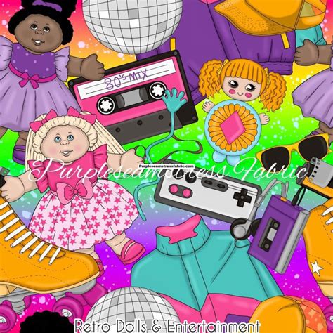 Retro Dolls Entertainment Purpleseamstress Fabric