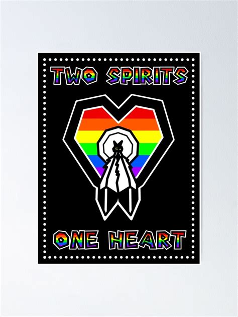 "Two-Spirit Pride Symbol - 2 Spirit Rainbow Flag - Two-Spirit" Poster ...