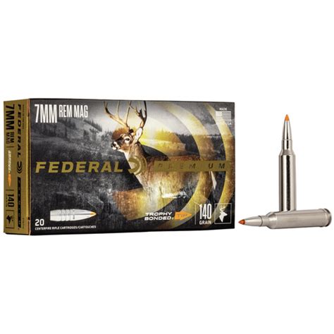 Federal Ammunition 7mm Rem Mag Trophy Bonded Tip Vital Shok 140gr