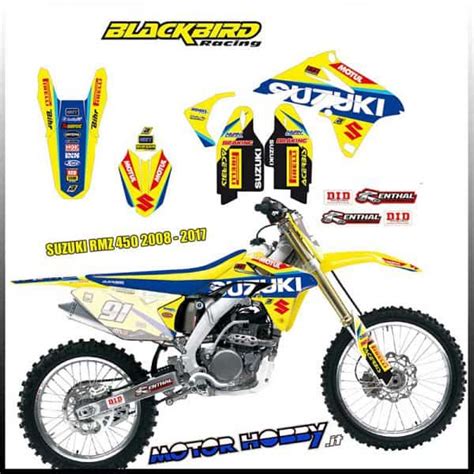 KIT ADESIVI BLACKBIRD GRAFICHE REPLICA TEAM SUZUKI WORLD MXGP RMZ 450