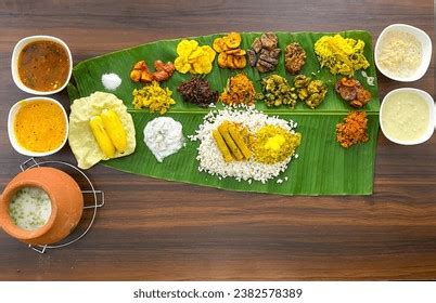 Onam Sadhya Photo Traditional Village Food Stock Photo 2382578389 ...