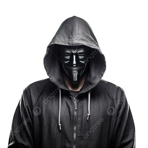 Man Wearing Jacket Hoodie In Anonymous Hacker Theme Steal Login