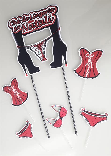 Topo de Bolo Chá de Lingerie Elo Produtos Especiais