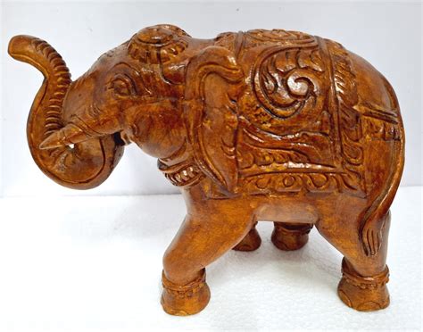 Wooden Elephant Statue | Indian Wooden Sculpture | JLine Arts