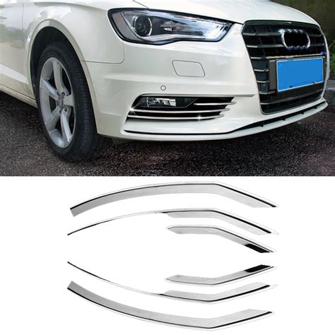 For Audi A3 2014 2015 2016 Sedan Stainless Steel Front Fog Light Lamp