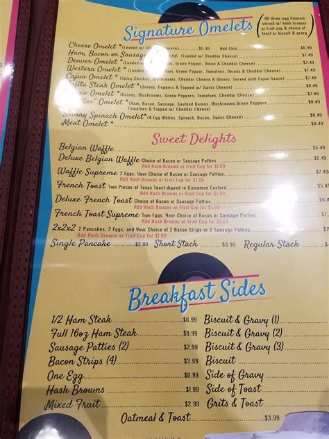 Menu At Country Hills Diner Restaurant Kiefer