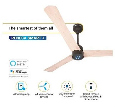 Atomberg Renesa Plus Mm Bldc Motor With Remote Blade Ceiling Fan