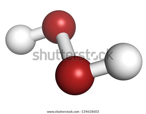 Hydrogen Peroxide H O Molecule Chemical Structure Stock Illustration