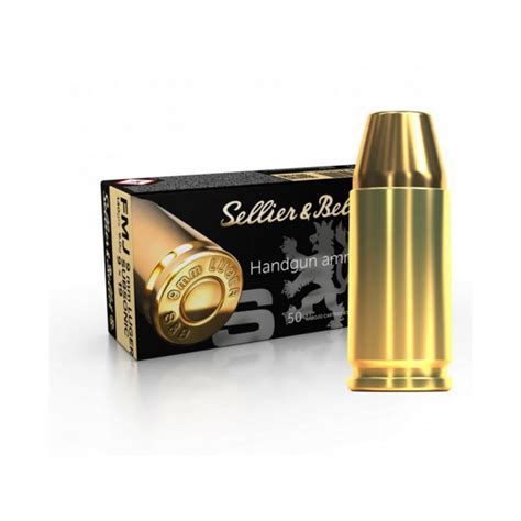 Sellier Bellot 9mm LUGER FMJ 9 0g 140grs SUBSONIC 50 Ks Army