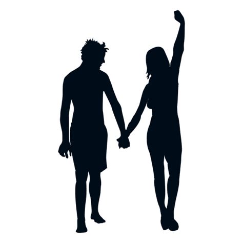 Design Png E Svg De Casal Feliz Andando Em Silhueta Para Camisetas