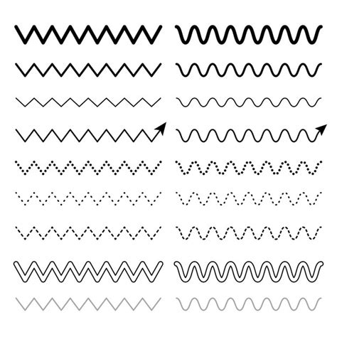 Premium Vector Big Set Of Zigzag And Wavy Lines