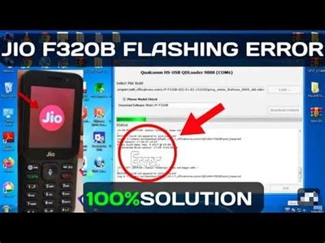 Jio F320b Flashing Error Solution Hang On Logo Fix YouTube