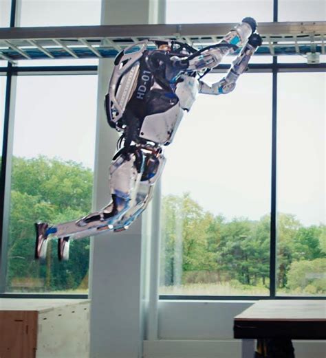 Boston Dynamics Atlas Robots At A Parkour Course