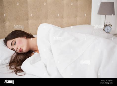 Pretty Brunette Sleeping In Bed Hi Res Stock Photography And Images Alamy