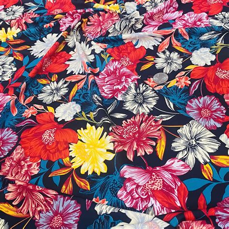 Best Seller Hawaiian Tropical Floral Print Nylon Lycra Spandex Fabric