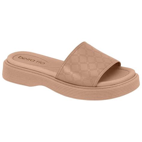 Tamanco Feminino Anabela Nude Beira Rio Bege