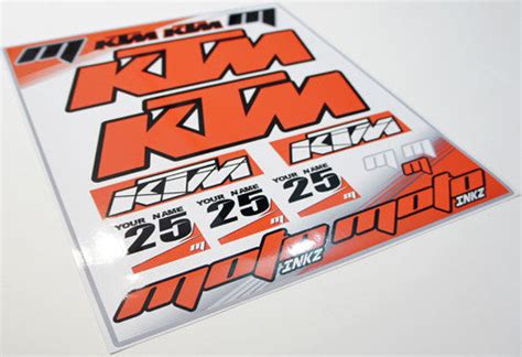 Universal Ktm Sticker Sheet Motoinkz