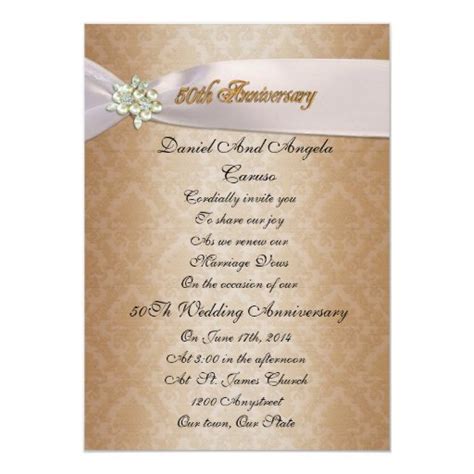 50th Anniversary Vow Renewal Invitation Zazzle