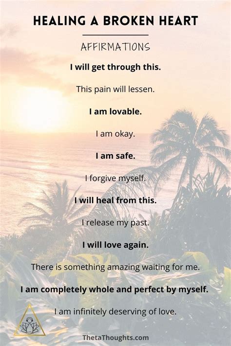 Positive Affirmations For Healing After A Breakup Artofit