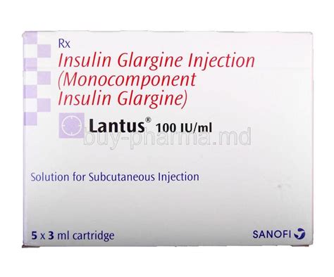 Sanofi Lantus Iu Injection Intas Pharmaceuticals Ltd X Ml At Rs