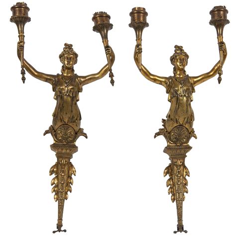 A Superb Pair Of Th Century Louis Xvi Style Gilt Bronze Sconces For