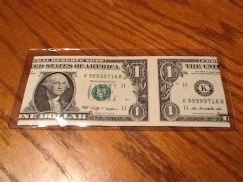 Genuine Us Dollar Bill Miss Cut 440888615